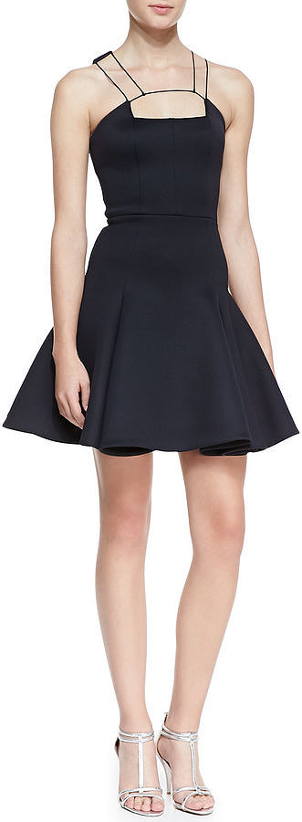 Cushnie et Ochs String-Strap Flounce Dress