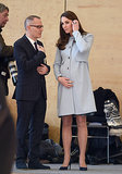 Kate Middleton Back Showing Bump