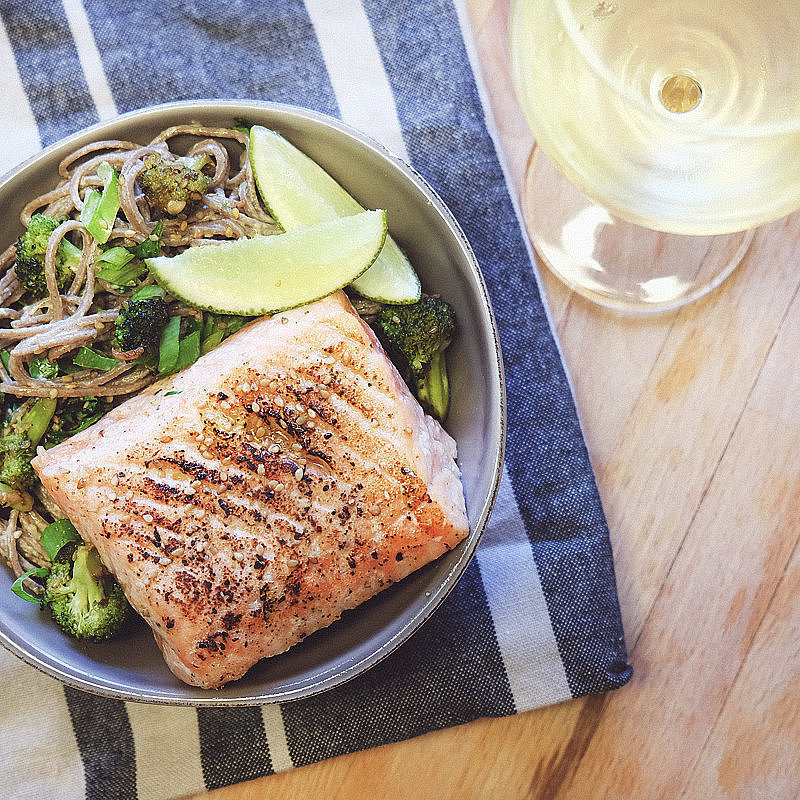 Sous Vide Salmon With Soba Noodles Sous Vide Salmon With Soba Noodles