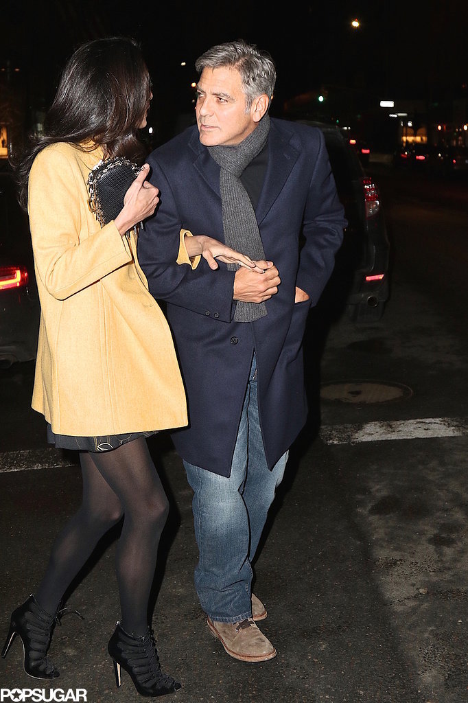 George Clooney and Amal out for dinner on the Upper East Side at Kappo Masa George-Clooney-Amal-Alamuddin-Holding-Hands-Pictures