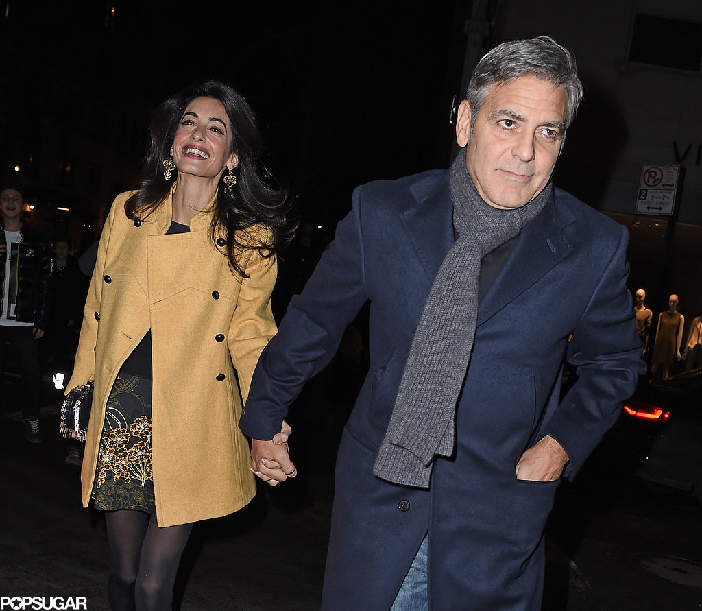 George Clooney and Amal out for dinner on the Upper East Side at Kappo Masa George-Clooney-Amal-Alamuddin-Holding-Hands-Pictures