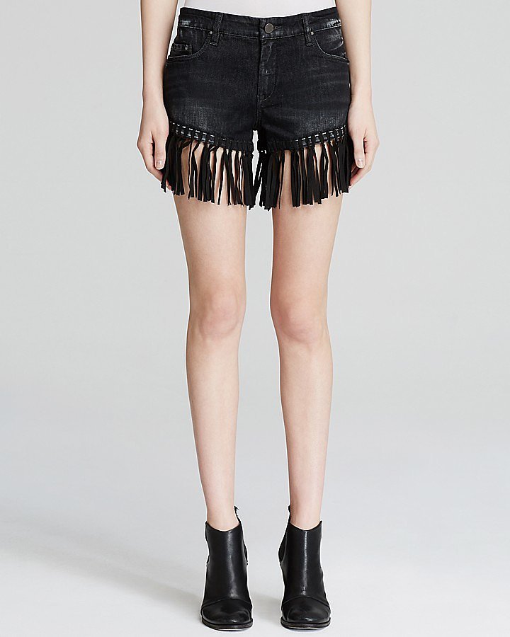 Blank NYC Fringed Denim Shorts 24 Ways to Wear Fringe Beyond the