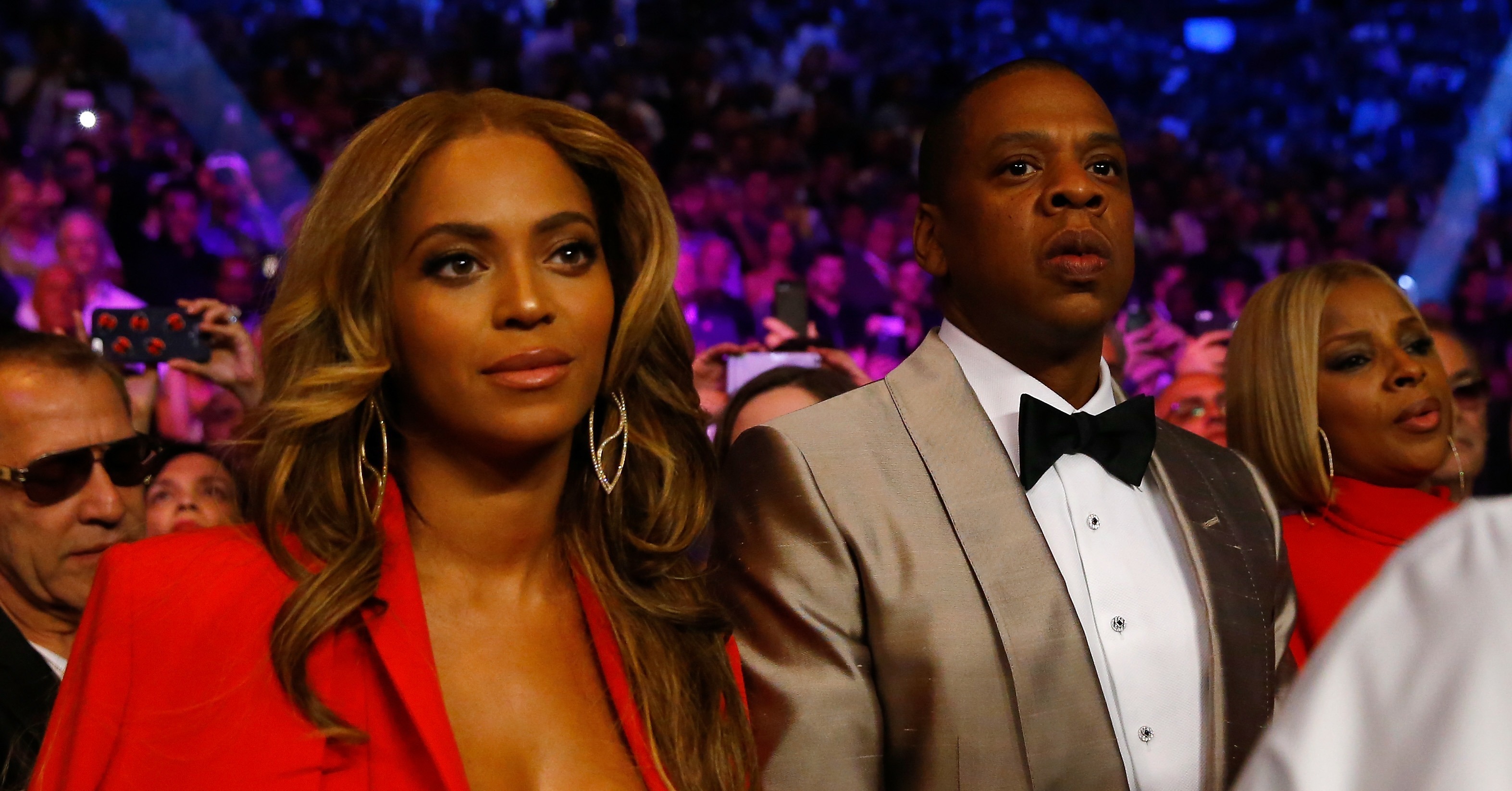 Beyoncé, Jay Z, and Mary J. Blige Stars Totally Stole Mayweather and