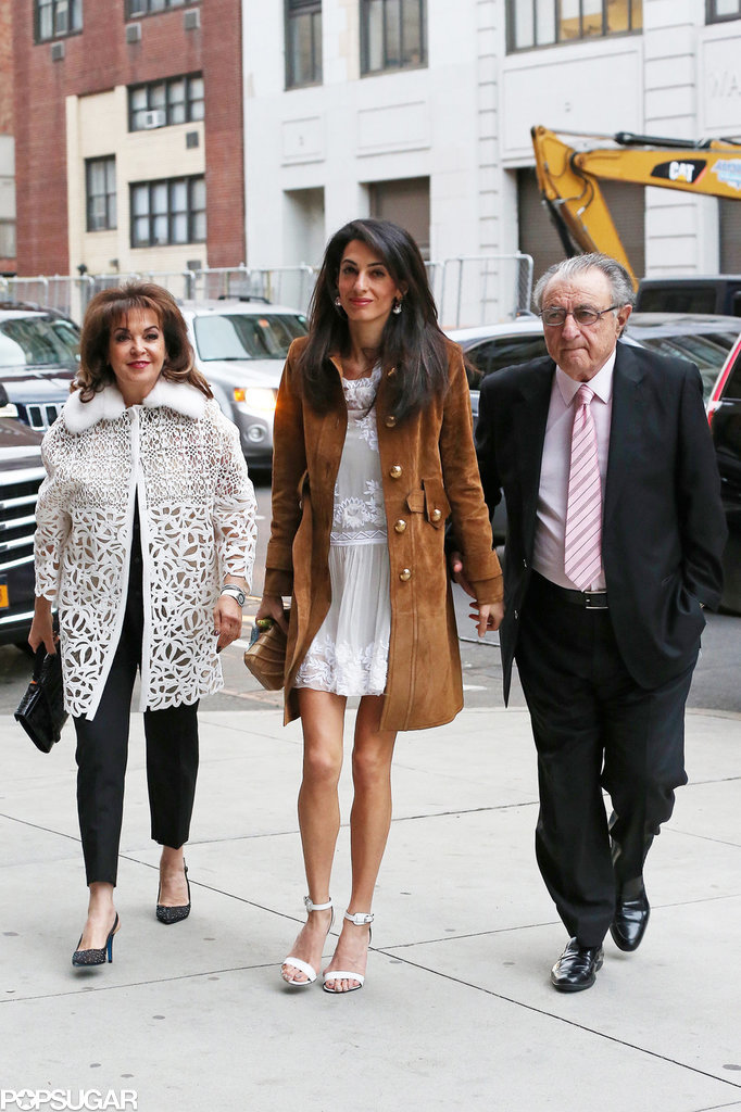 Amal Alamuddin With Clooney and Her Parents Photos POPSUGAR