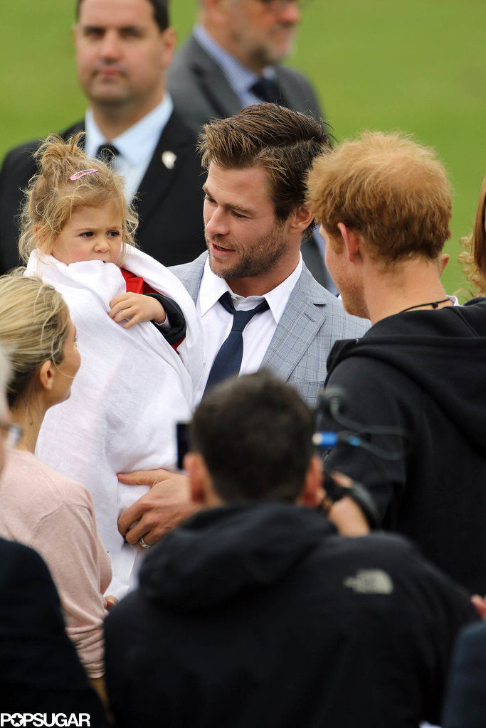Chris Hemsworth's Family Meets Princes William and Harry | POPSUGAR Celebrity