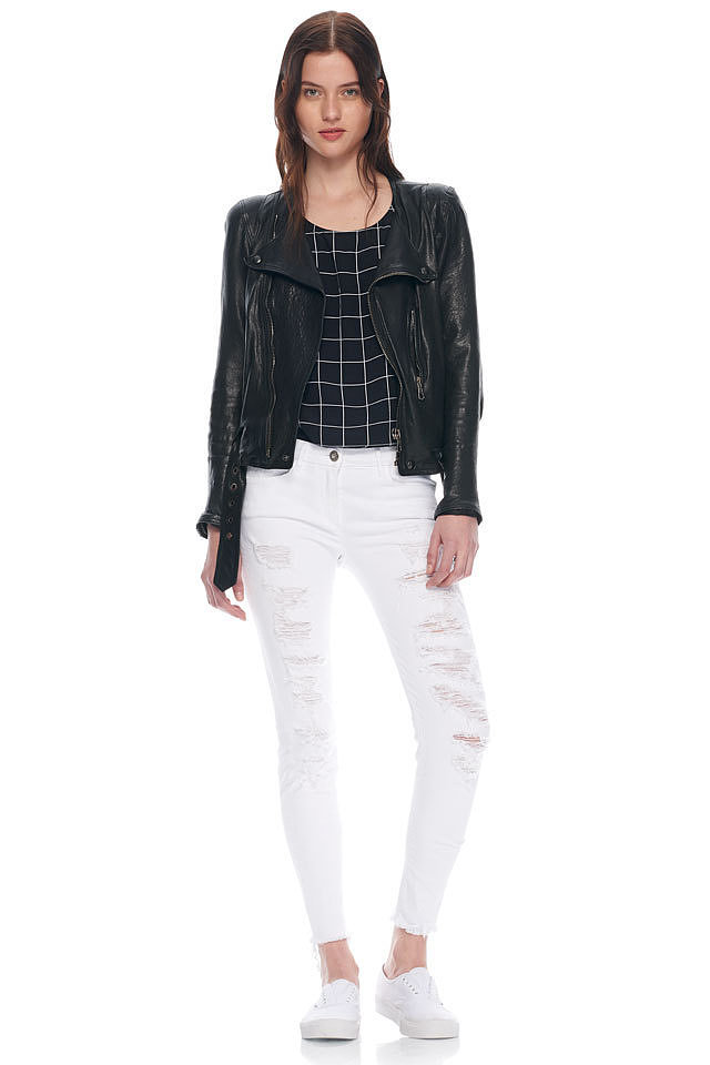 3x1 W2 Mid Rise Crop Skinny Fray ($245)
