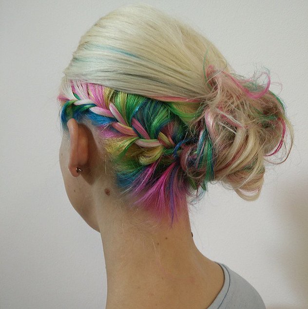 Undercut Color 13 Rainbow Braids That Are to Dye For POPSUGAR Beauty