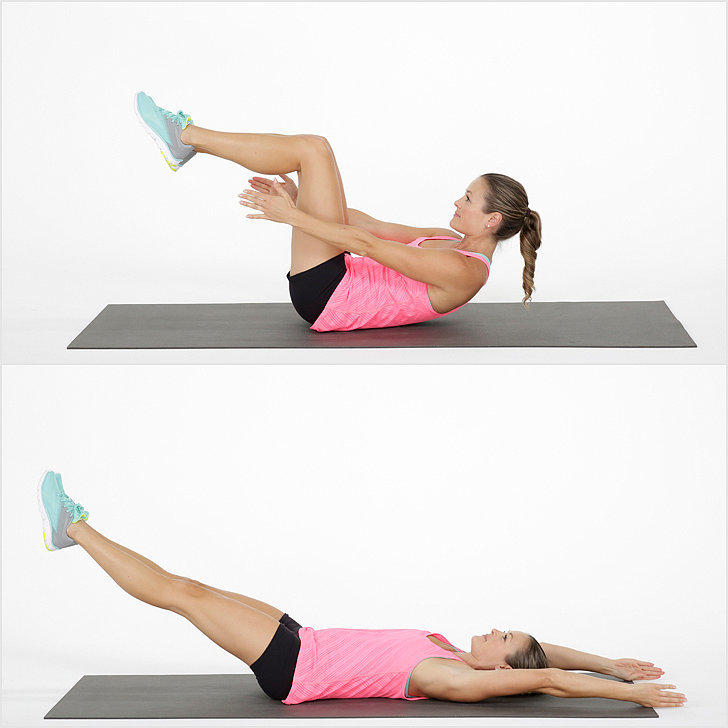 Core: Tabletop Crunch With Leg Reach