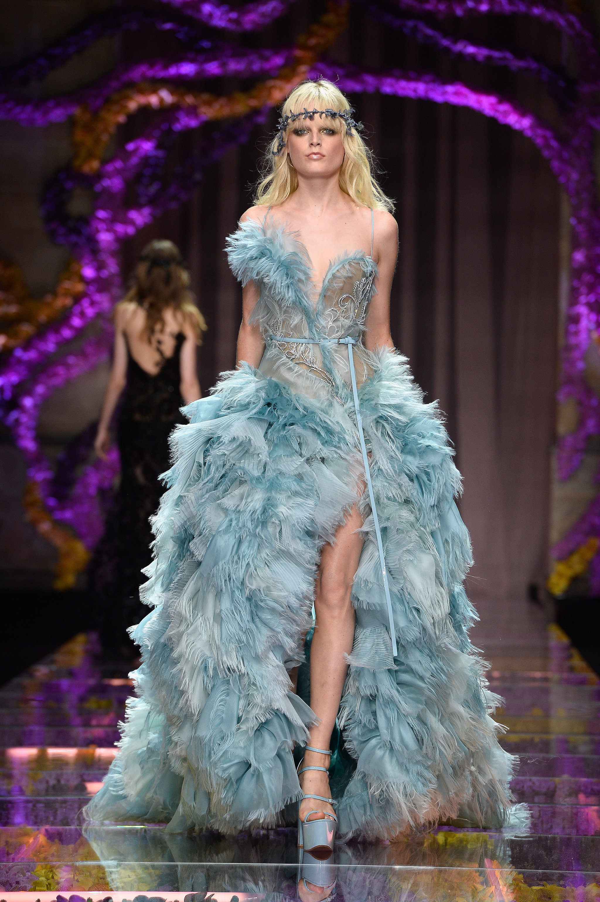 Hanne Gaby Odiele Debuted A Beautiful Blue Gown The 16