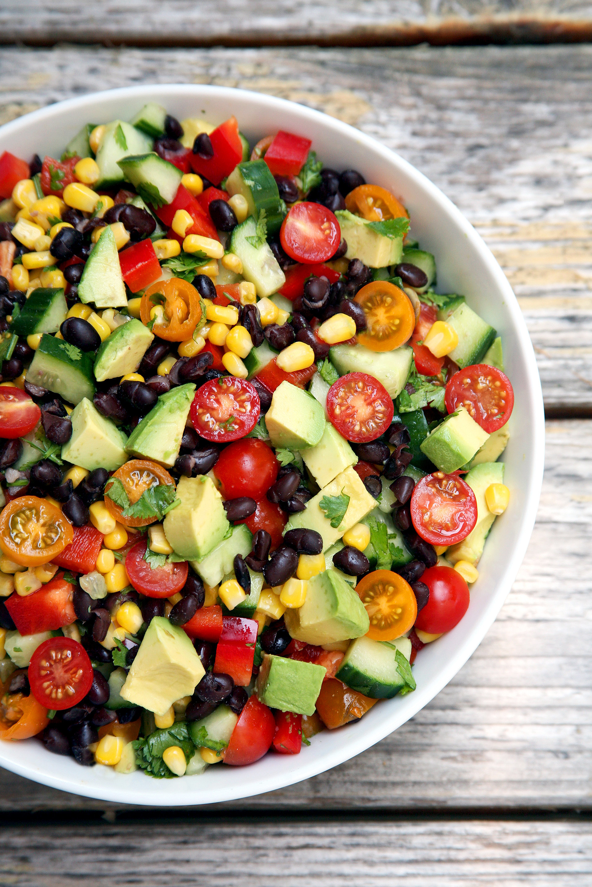 Cucumber Black Bean Corn Tomato And Avocado Salad POPSUGAR
