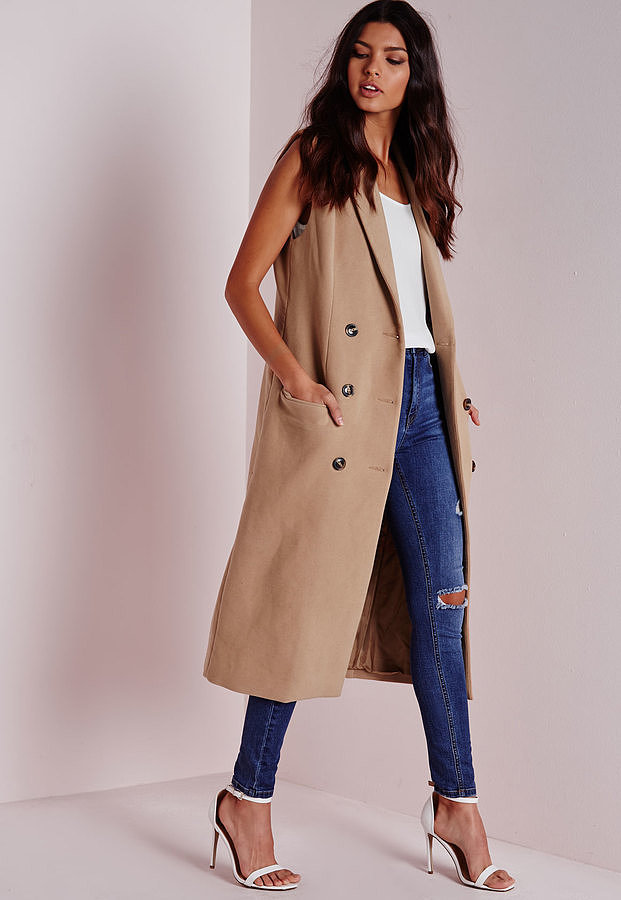 Missguided double breasted sleeveless wool maxi coat (£55)
