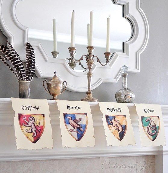 Hogwarts House Banners - Jennifer Miner's Blog  Harry potter halloween  party, Harry potter diy, Harry potter halloween