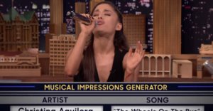 Ariana Grande Breaks Out Christina & Britney Impressions