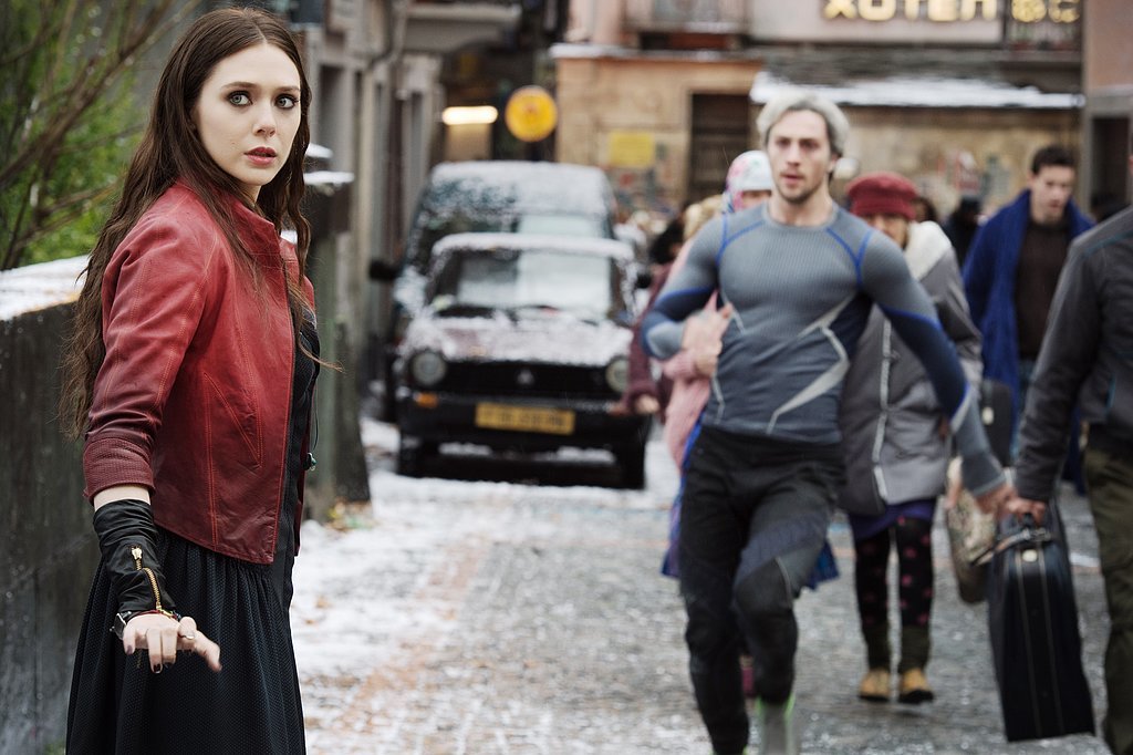 Elizabeth Olsen and Aaron Taylor-Johnson in Avengers: Age of Ultron
