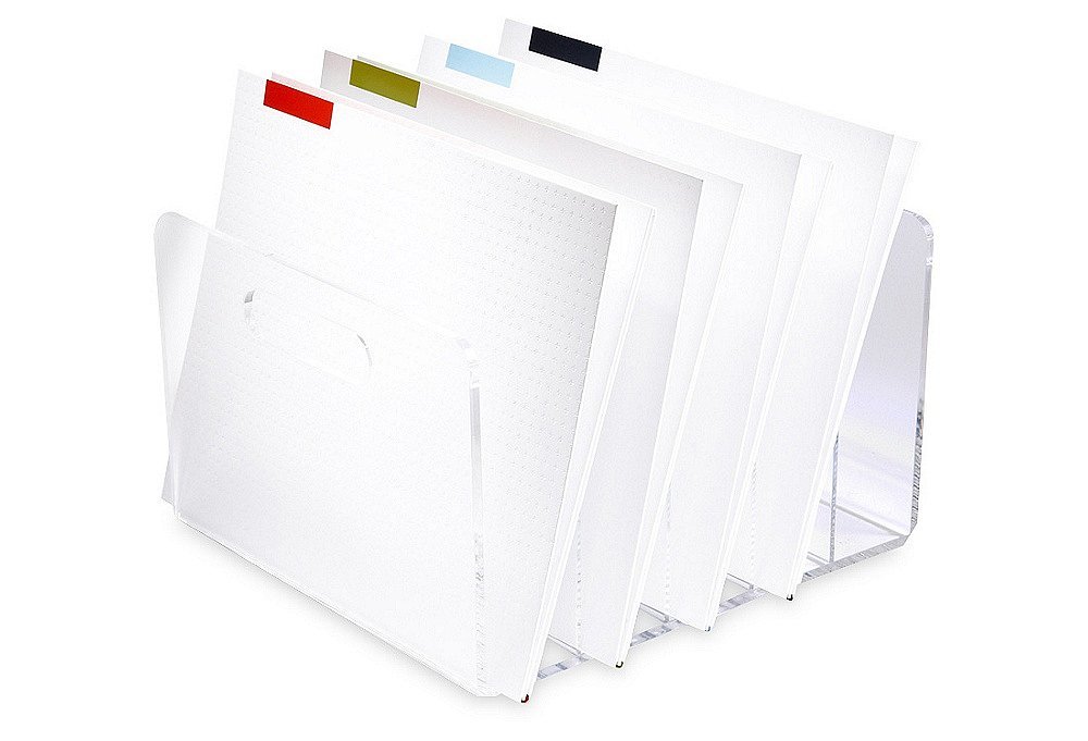 Everything looks modern and cool in acrylic, even office files, as 24