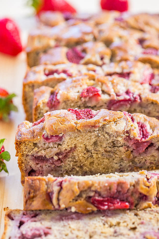 The Best Strawberry Banana Bread 35 Gorgeous Strawberry Desserts You Need To Make Immediately