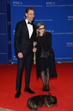 Carrie Fisher Attends White House Correspondents' Dinner With Her Dog, Cuddles Tom Hiddleston