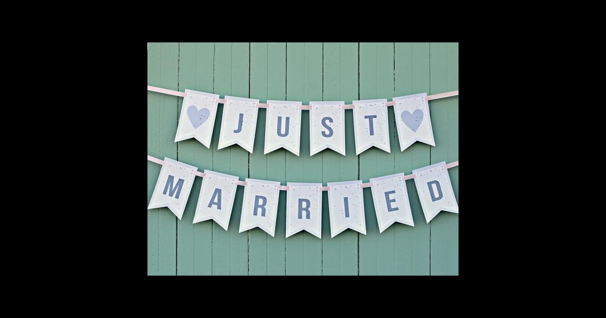 Just Married Banner | 28 Free Beautiful Wedding Sign Printables ...