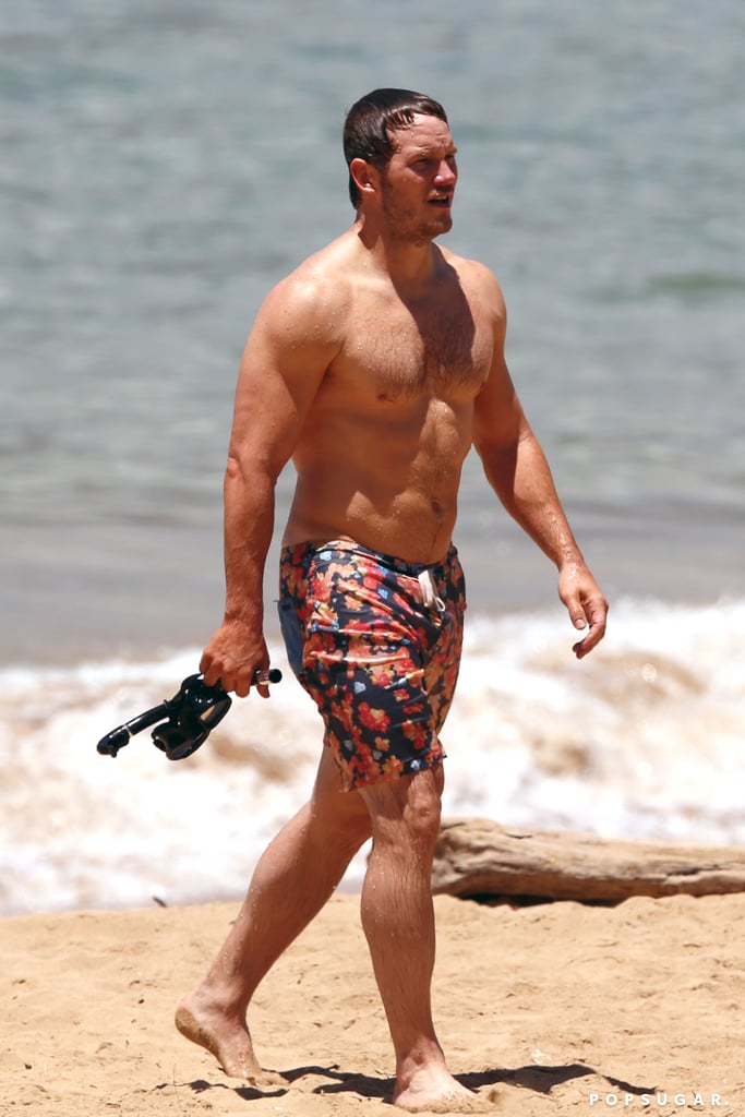 Chris Pratt Shirtless At The Beach Popsugar Celebrity 