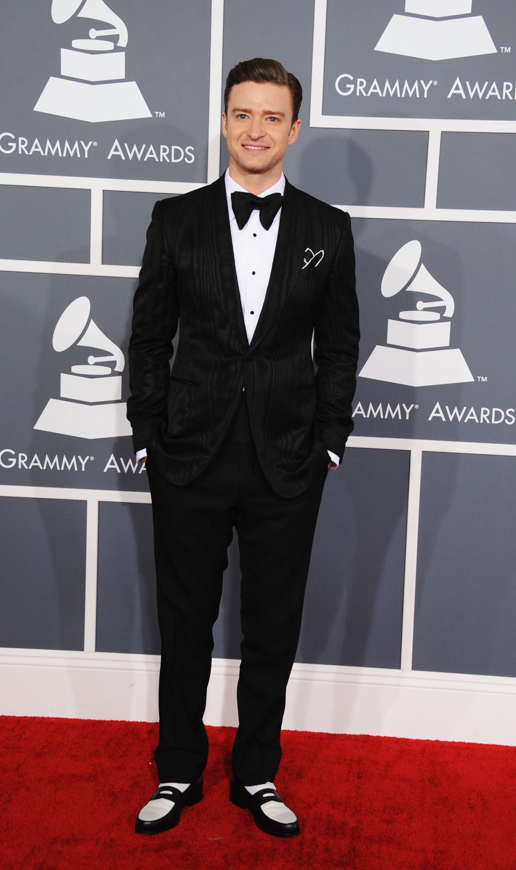 Justin Timberlake looked dapper in a tuxedo for the Grammy Awards