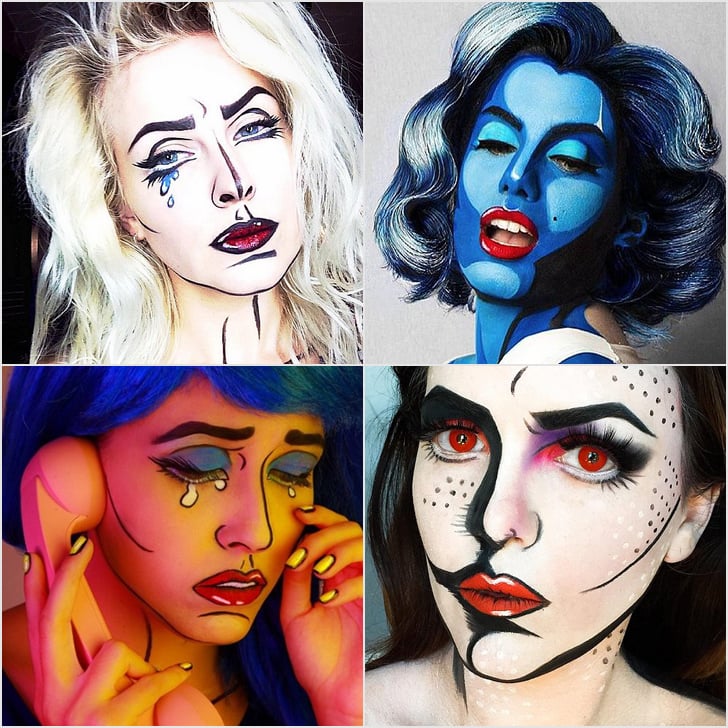 Pop-Art Halloween Makeup | POPSUGAR Beauty