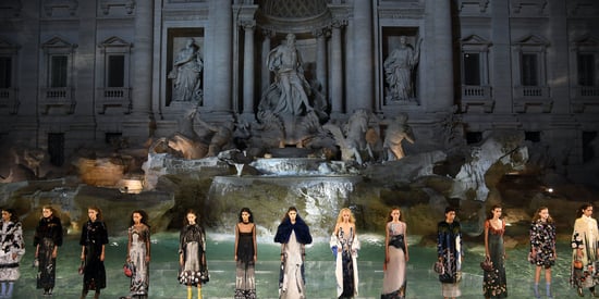 Fendi Models Walked On Top Of Rome's Trevi Fountain Last Night
