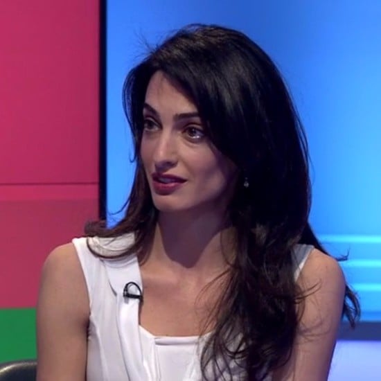 Amal Clooney Oscar de la Renta Dress on BBC April 2016