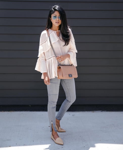 blush top outfit
