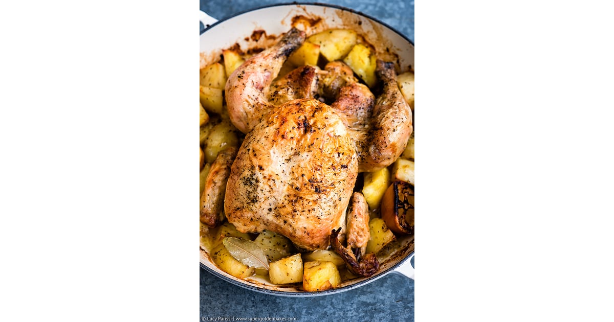 1Pot Greek OvenRoasted Chicken and Potatoes 26 Garlicky Chicken