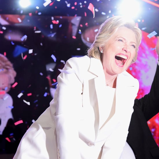 Hillary Clintons White Suit At Dnc 2016 Popsugar Fashion 