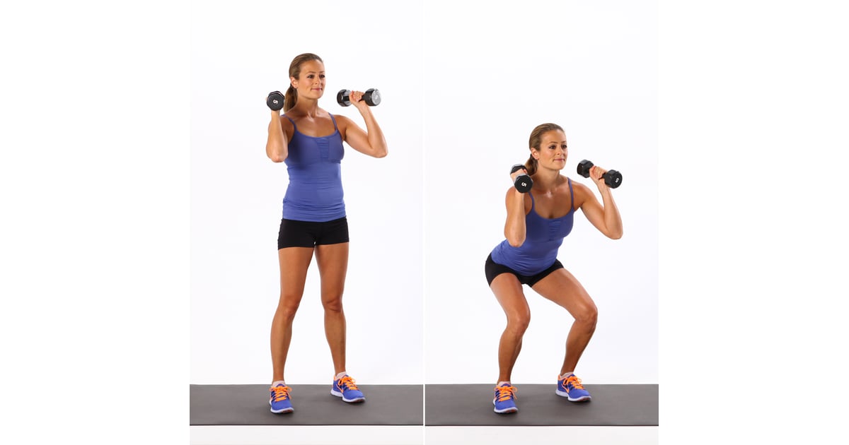 Dumbbell Squat 6 Ways To Tone Your Derriére With Dumbbells Popsugar Fitness 