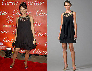 Found! Halle Berry's Black Papillon Mini Dress Found! Halle Berry's Black Papillon Mini Dress