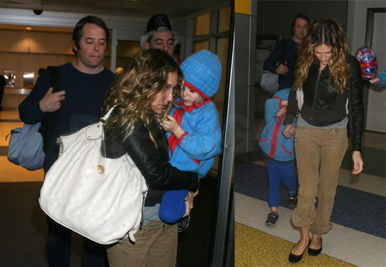 SJP and Matthew Bring Their Little Smurf Back to NYC SJP and Matthew Bring Their Little Smurf Back to NYC