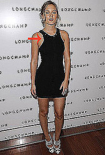 Gossip Girl Leighton Meester in black BCBG dress at Longchamp party Gossip Girl Leighton Meester in black BCBG dress at Longchamp party