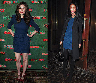 Actress Lindsay Price and Model Liya Kebede Both Wear Phillip Lim's Navy Ruffle Dress Actress Lindsay Price and Model Liya Kebede Both Wear Phillip Lim's Navy Ruffle Dress
