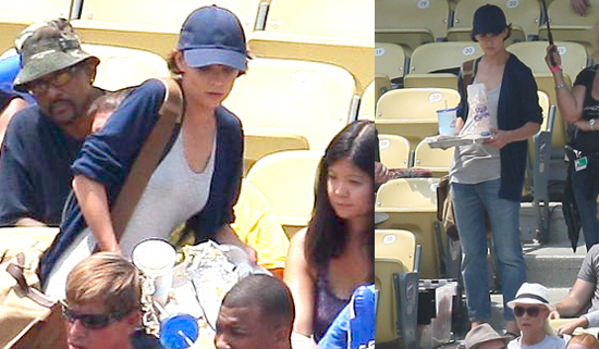 Photos of Katie Holmes on the Set of Eli Stone at Dodger Stadium Photos of Katie Holmes on the Set of Eli Stone at Dodger Stadium