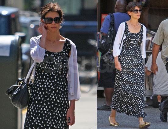 Photos of Katie Holmes Wearing a Dress in NYC Photos of Katie Holmes Wearing a Dress in NYC