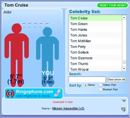 TallorNot Lets You Compare Your Height With That of Celebrities