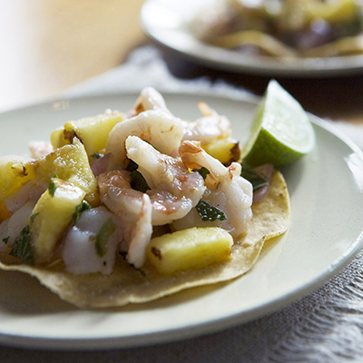 Monday's Leftovers: Pineapple-Shrimp Tostadas Monday's Leftovers: Pineapple-Shrimp Tostadas