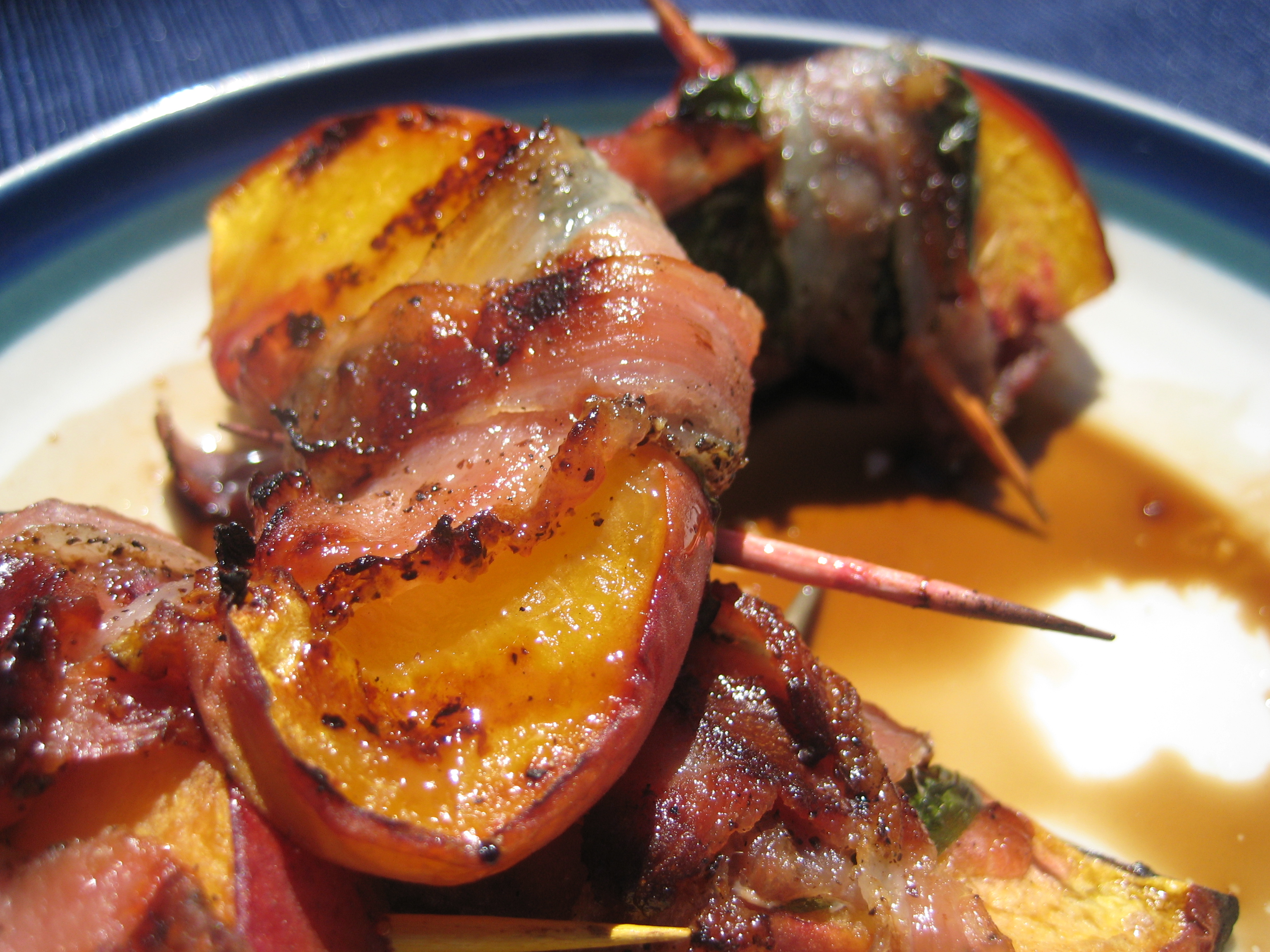 Perfect Summer Appetizer PancettaWrapped Peaches POPSUGAR Food