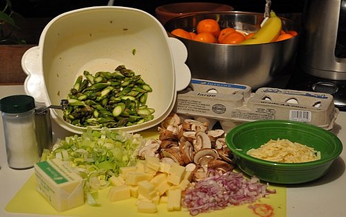 Savory Leek, Mushroom, Asparagus Frittata Savory Leek, Mushroom, Asparagus Frittata