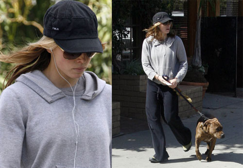 Jessica Walks Dog and Gears Up for Chuck and Larry Jessica Walks Dog and Gears Up for Chuck and Larry