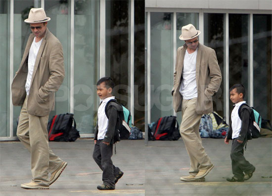 Brad & Angelina Help Out Where They Can Brad & Angelina Help Out Where They Can