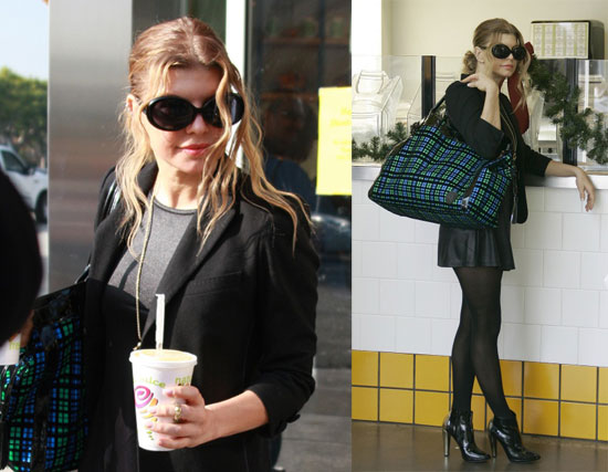 Fergie drinking Jamba Juice Fergie drinking Jamba Juice