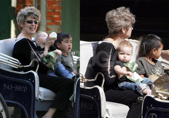 Shiloh and Maddox Take a Ride with Grandma Pitt Shiloh and Maddox Take a Ride with Grandma Pitt