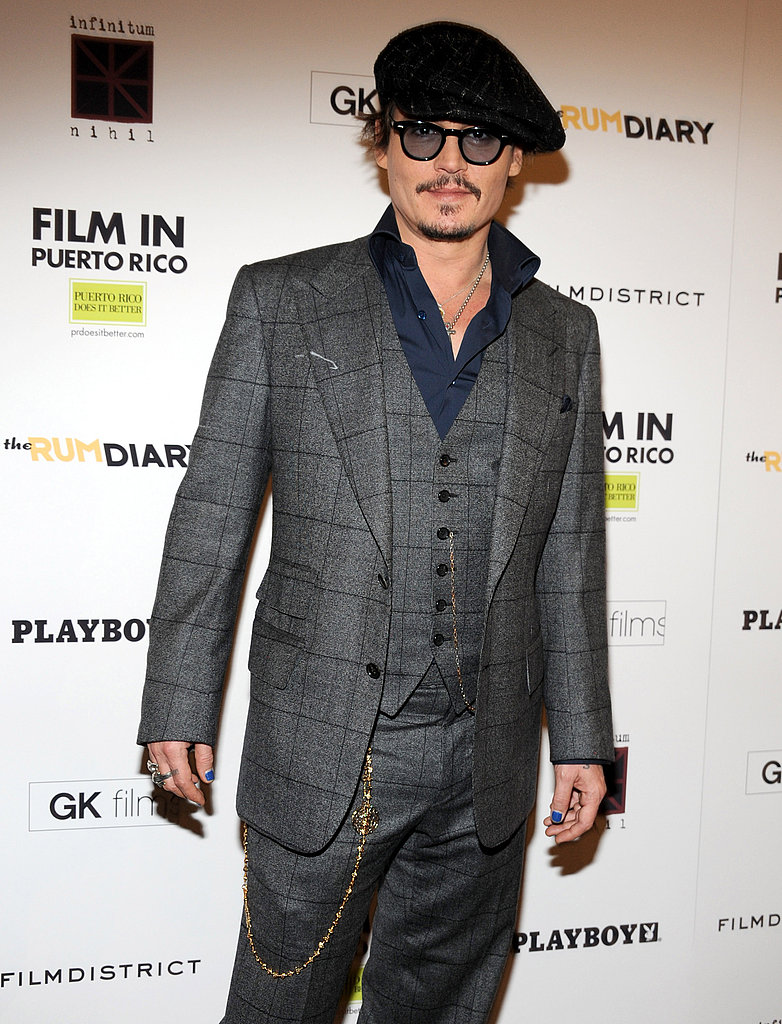 Johnny Depp wore a three-piece suit to the premiere. | Johnny Depp ...