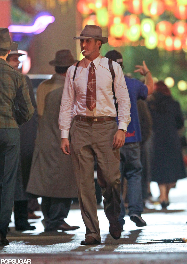 Ryan Gosling on Set For Gangster Squad Reshoots | Pictures | POPSUGAR ...