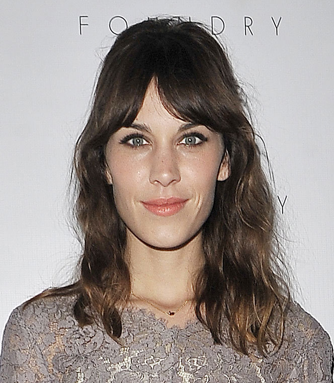 Get the Look: Alexa Chung's Peach Lip and Fringe and the Foundry LA ...