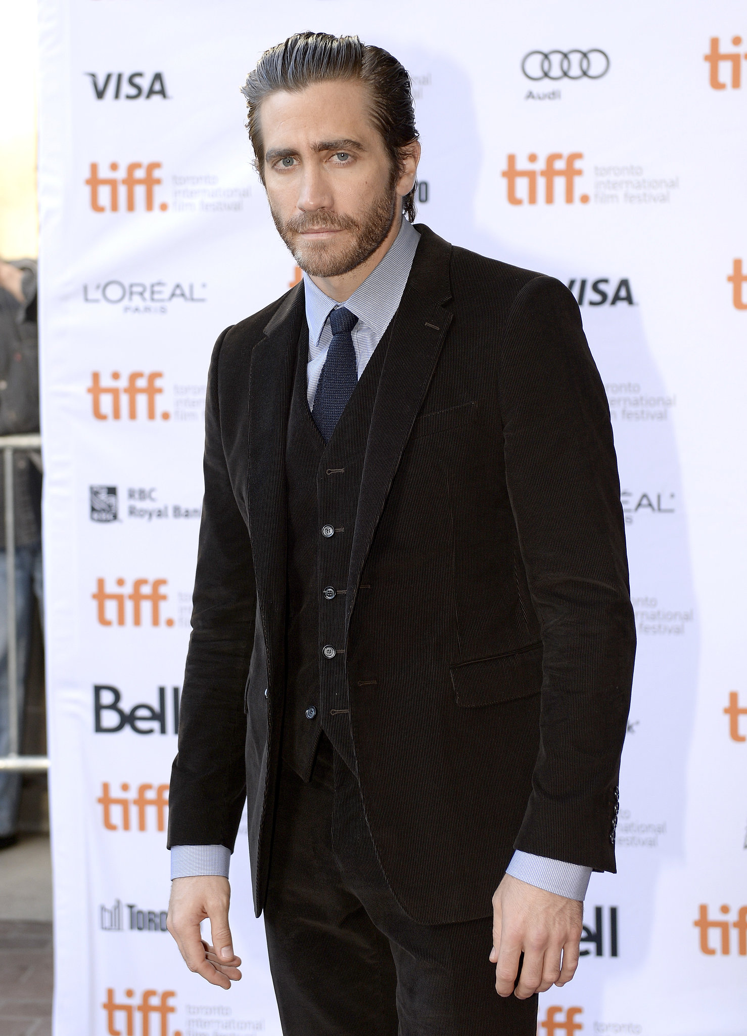 Jake Gyllenhaal got dressed up in a three-piece suit for the Enemy ...