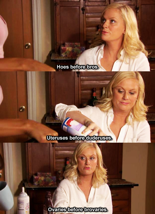 Image result for leslie knope uteruses before duderuses gif